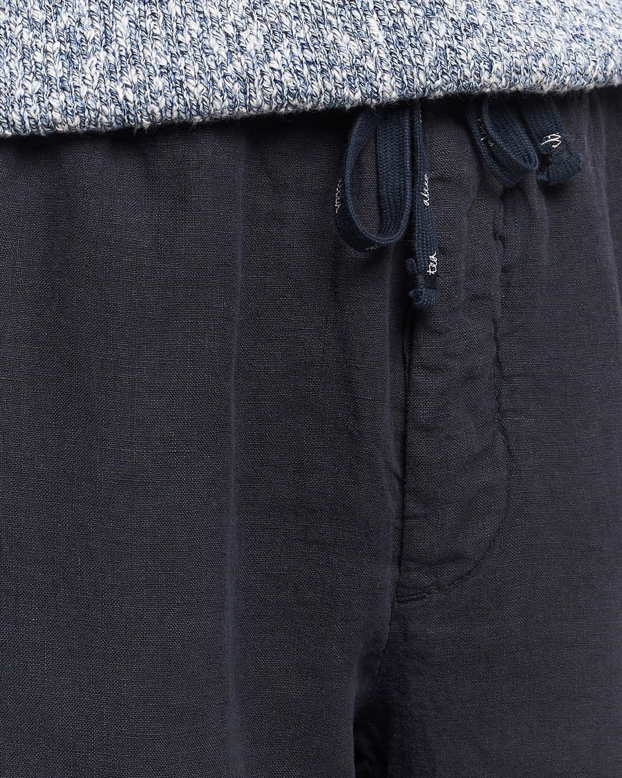 Herr | Shorts | Altea | Linen Drawstring Shorts Navy