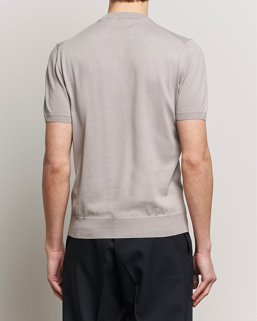 Herr | T-Shirts | Altea | Extrafine Cotton Knit T-Shirt Taupe