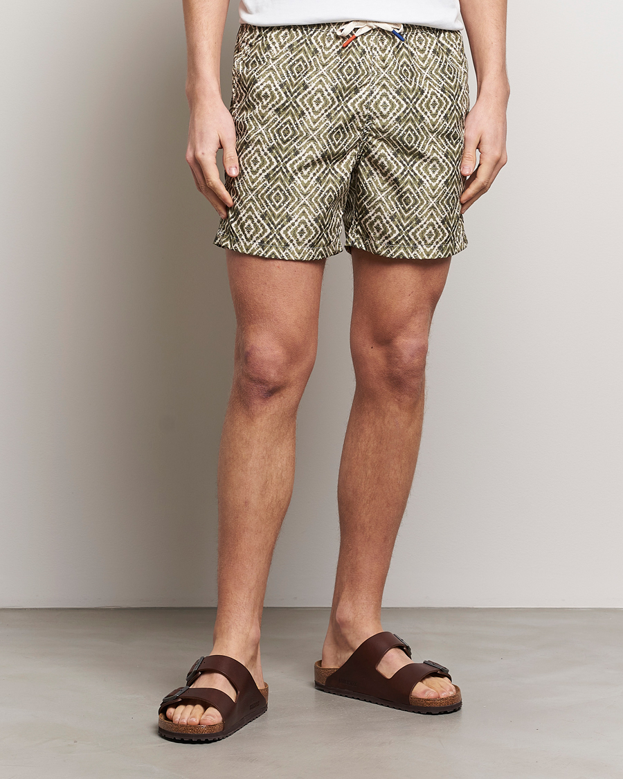 Herr | Altea | Altea | Printed Swim Shorts Green