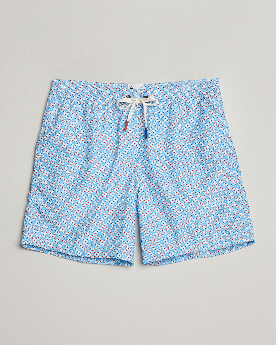 Herr | Badbyxor | Altea | Printed Swim Shorts Light Blue