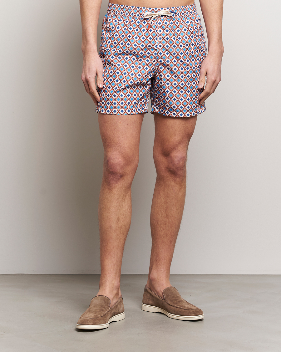 Herr |  | Altea | Printed Swim Shorts Blue/Orange