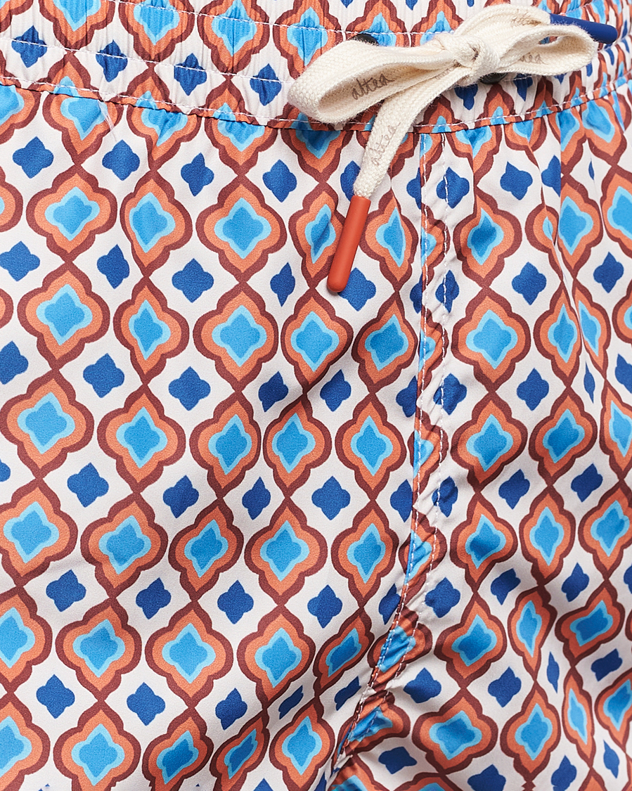 Herr | Badbyxor | Altea | Printed Swim Shorts Blue/Orange
