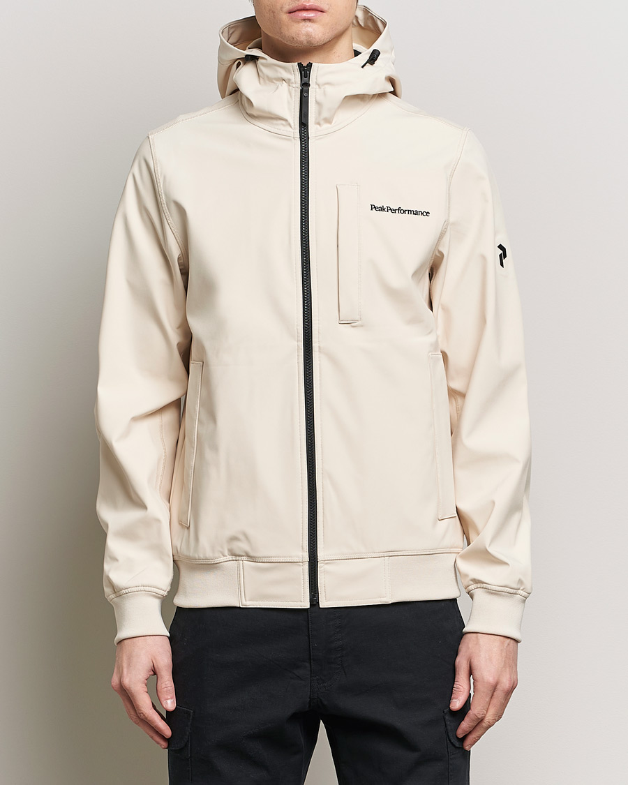 Herr | Vårjackor herr | Peak Performance | Softshell Hooded Jacket Sand Fog