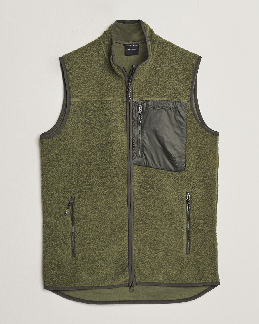 Herr | Tröjor | Peak Performance | Pile Vest Pine Needle