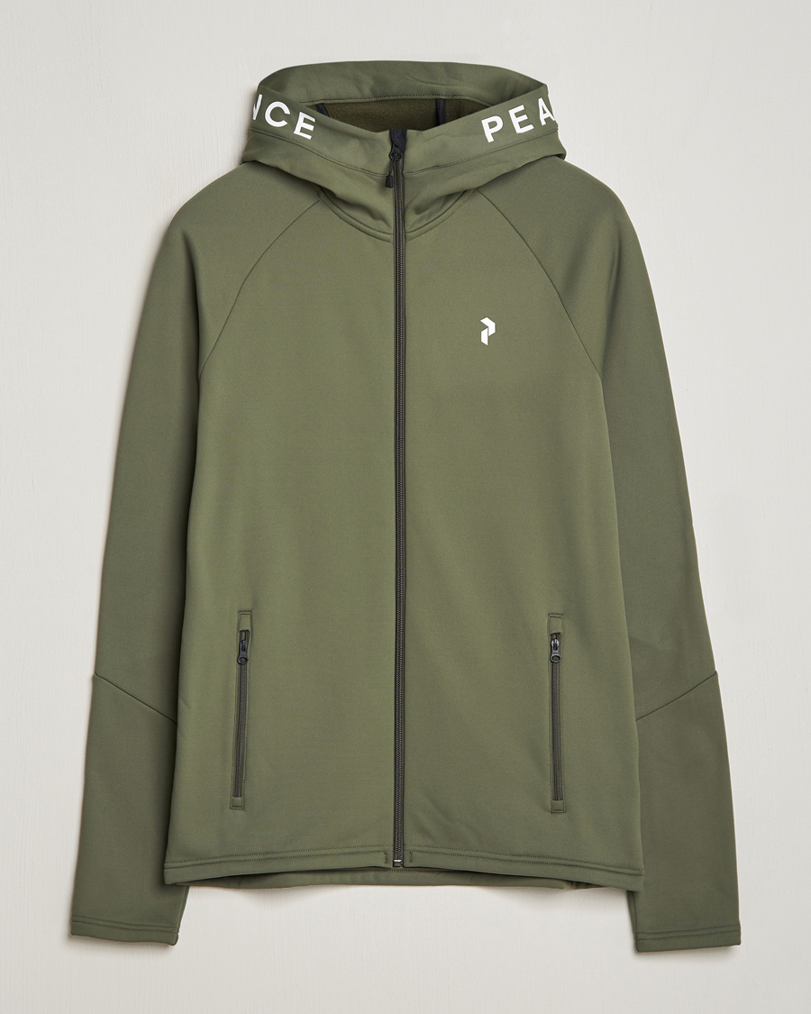 Herr | Tröjor | Peak Performance | Rider Hooded Full Zip Pine Needle
