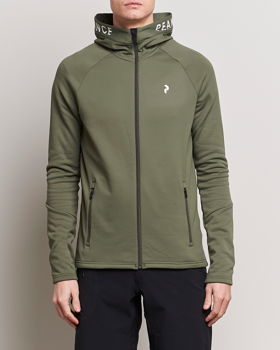 Herr | Peak Performance | Peak Performance | Rider Hooded Full Zip Pine Needle