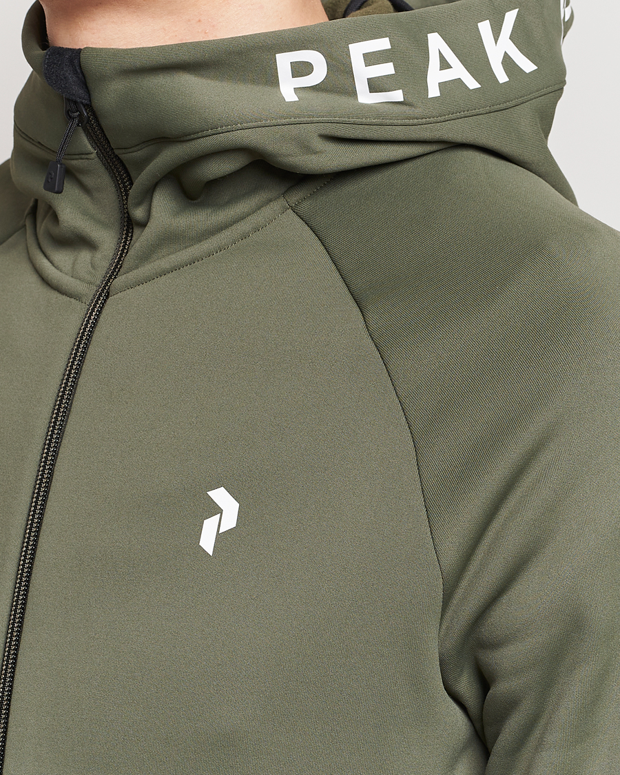 Herr | Tröjor | Peak Performance | Rider Hooded Full Zip Pine Needle