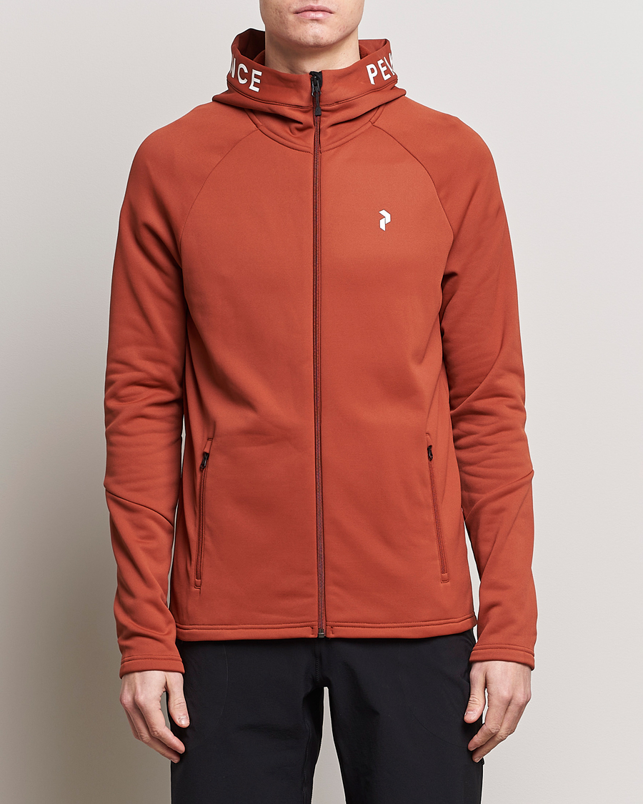 Herr | Huvtröjor | Peak Performance | Rider Hooded Full Zip Spiced