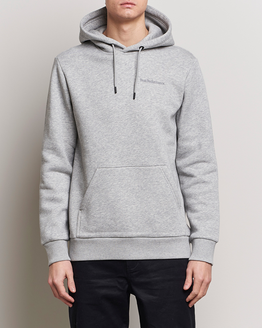 Herr | Huvtröjor | Peak Performance | Original Logo Hoodie Grey Melange