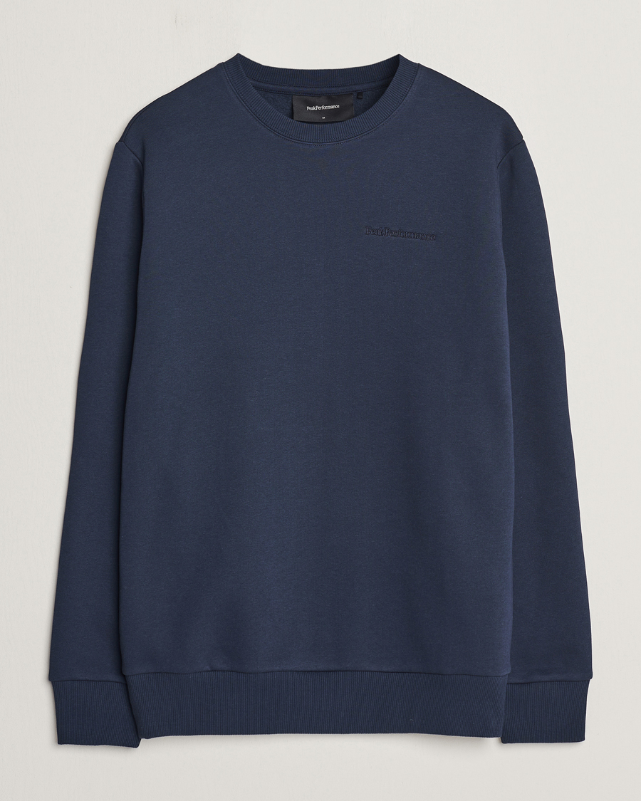 Herr | Tröjor | Peak Performance | Original Logo Crew Neck Sweatshirt Blue Shadow