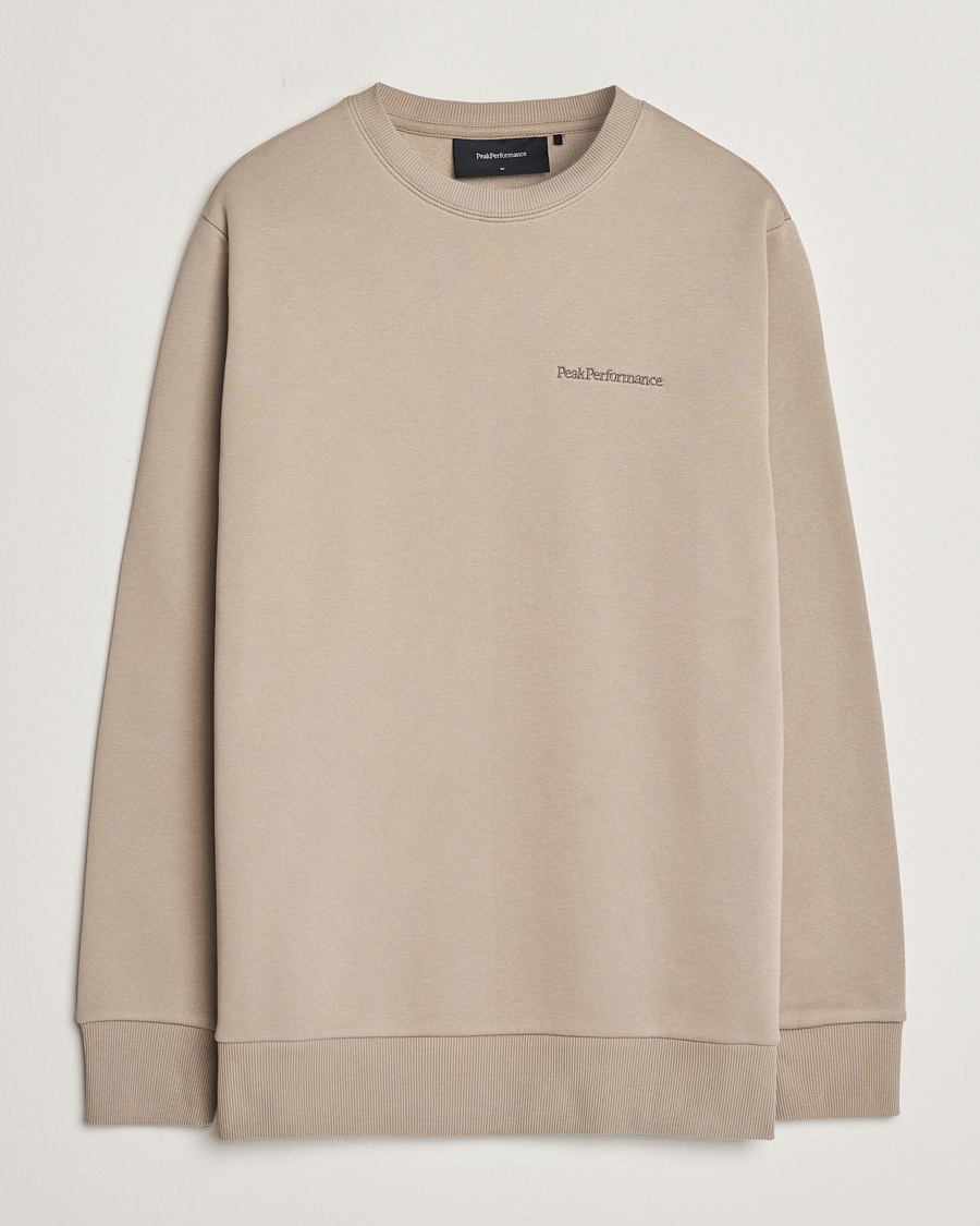 Herr | Tröjor | Peak Performance | Original Logo Crew Neck Sweatshirt Avid Beige