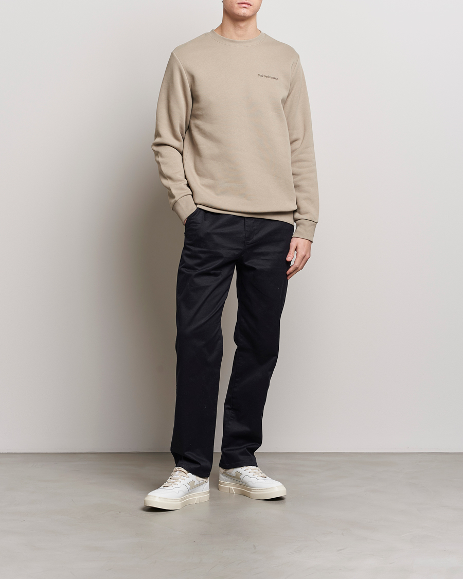 Herr | Tröjor | Peak Performance | Original Logo Crew Neck Sweatshirt Avid Beige