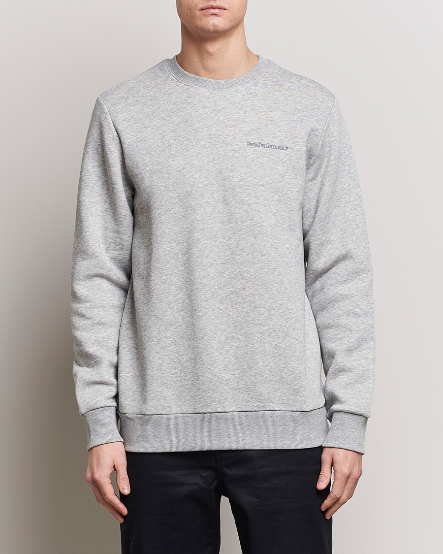 Herr | Tröjor | Peak Performance | Original Logo Crew Neck Sweatshirt Grey Melange