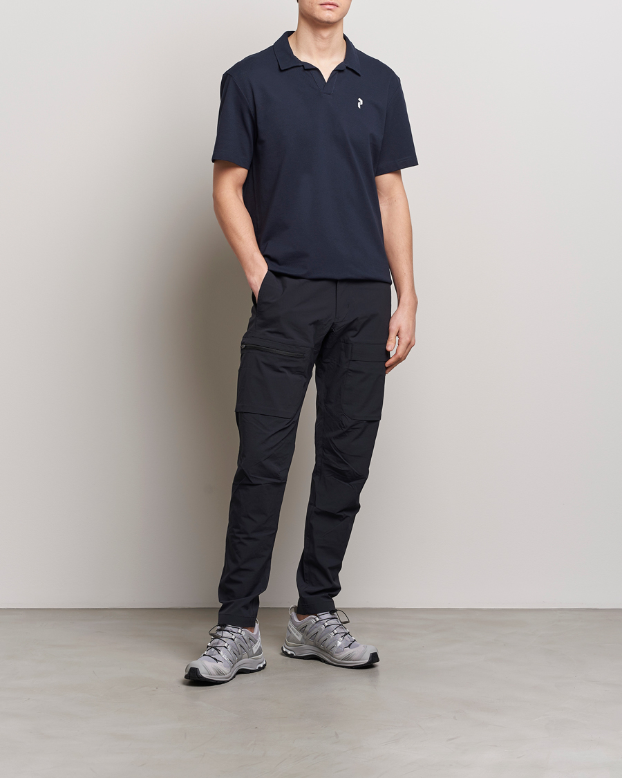 Herr | Pikéer | Peak Performance | Cotton Coolmax Open Collar Polo Salute Blue