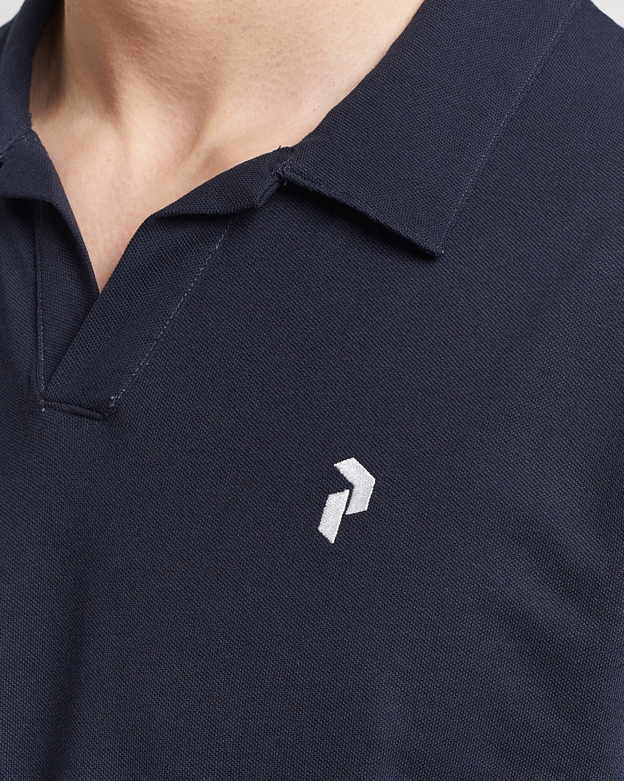 Herr | Pikéer | Peak Performance | Cotton Coolmax Open Collar Polo Salute Blue
