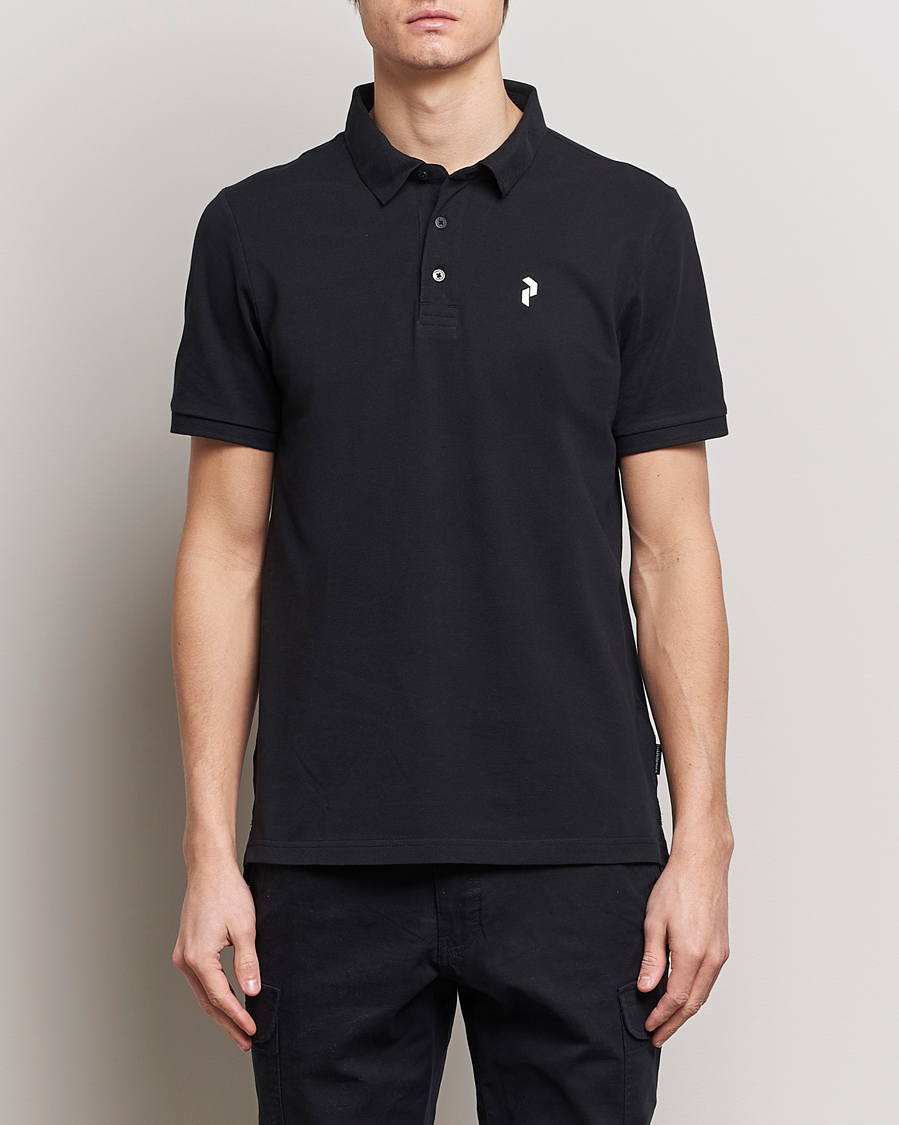 Herr | Kortärmade pikéer | Peak Performance | Classic Cotton Polo Black