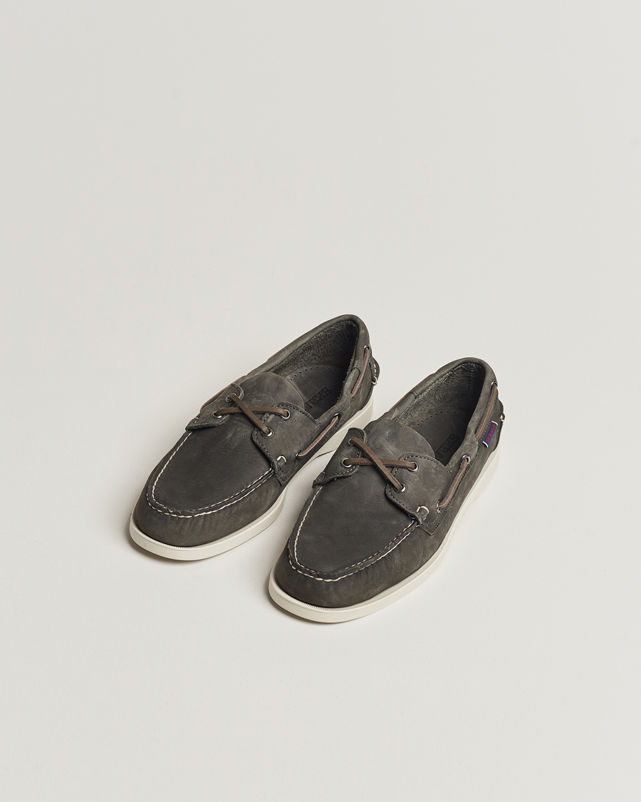 Herr | Skor | Sebago | Dockside Nubuck Boat Shoe Dark Grey