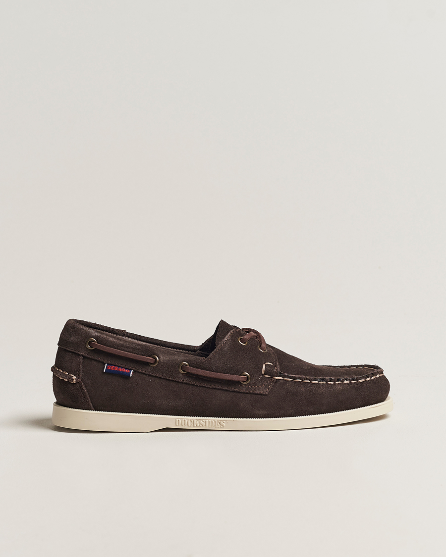 Herr | Seglarskor | Sebago | Docksides Suede Boat Shoe Moka Brown