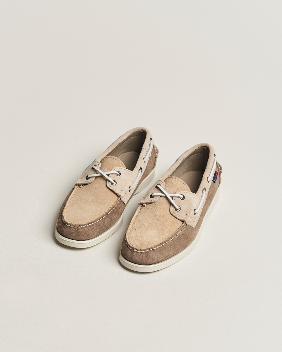 Herr | Preppy Authentic | Sebago | Docksides Portland Jib Boat Shoe Sage/Taupe/Camel