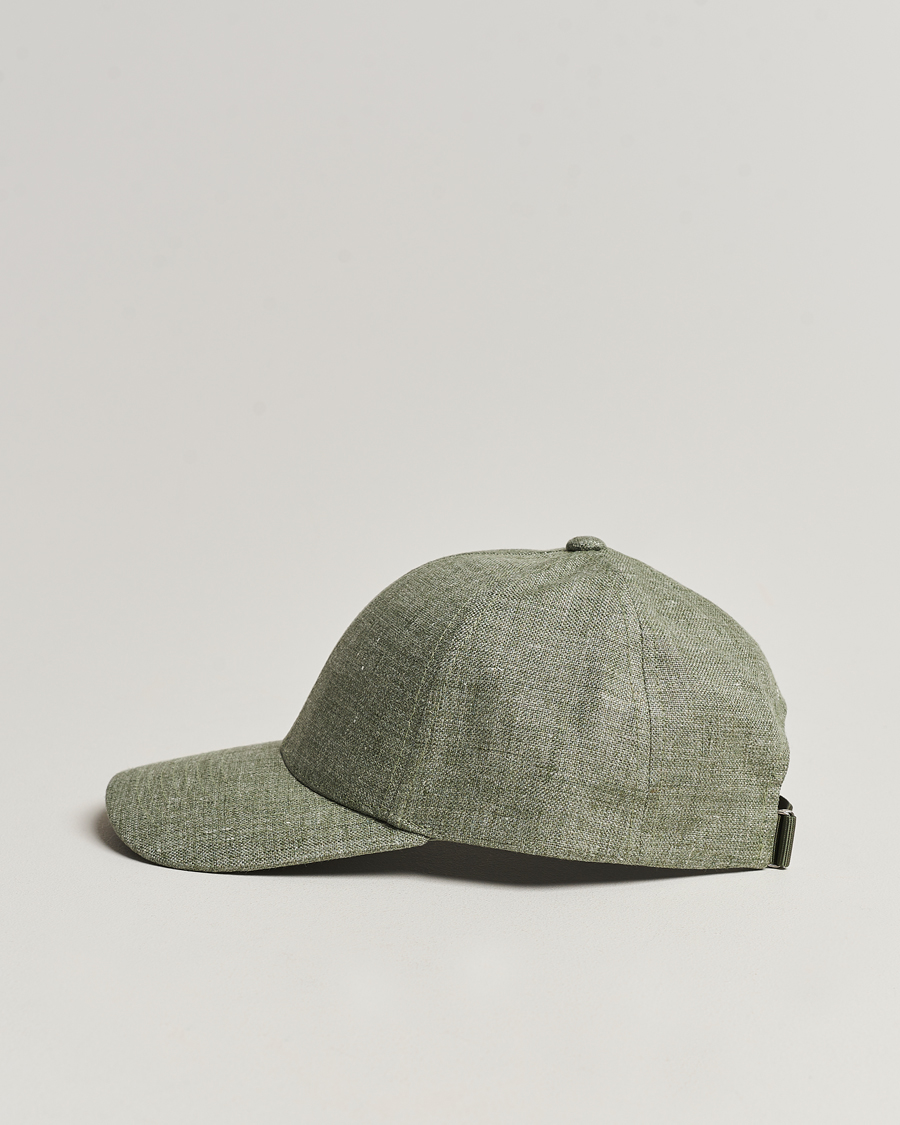 Herr | Contemporary Creators | Varsity Headwear | Linen Baseball Cap Pistachio Green