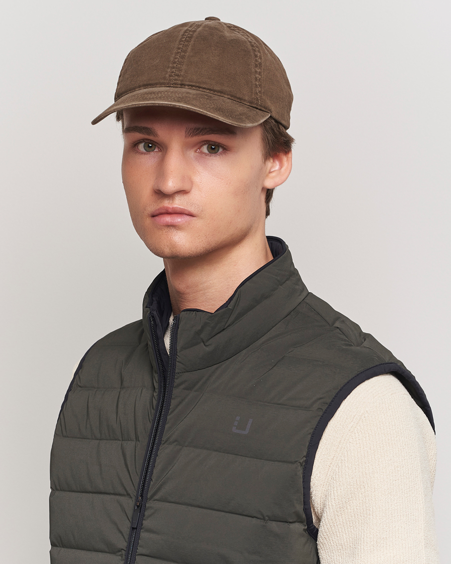 Herr | Contemporary Creators | Varsity Headwear | Washed Cotton Baseball Cap Dark Beige