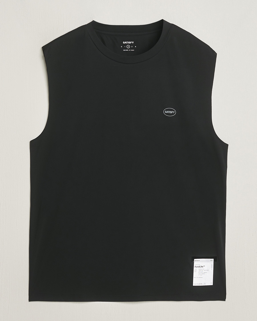 Herr | T-Shirts | Satisfy | AuraLite Muscle Tee Black