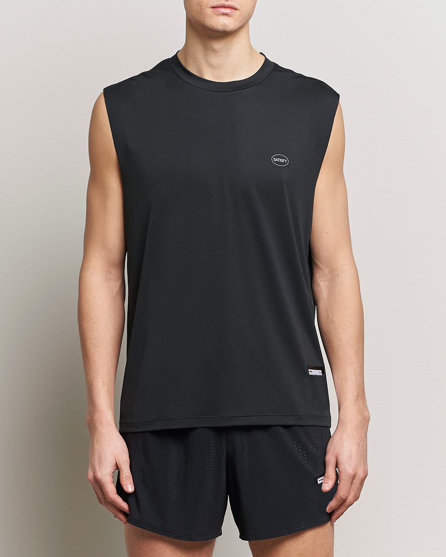 Herr | Satisfy | Satisfy | AuraLite Muscle Tee Black