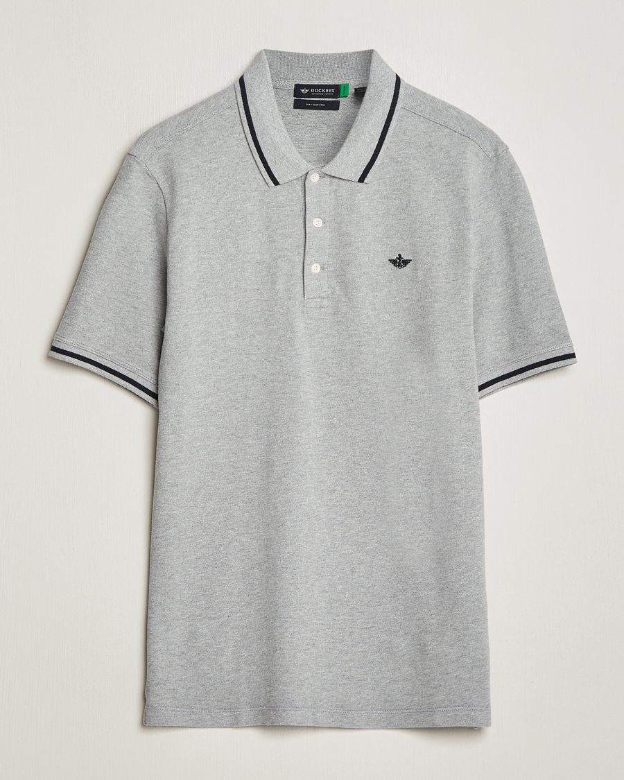 Herr | Pikéer | Dockers | Original Cotton Polo Mid Grey Heather