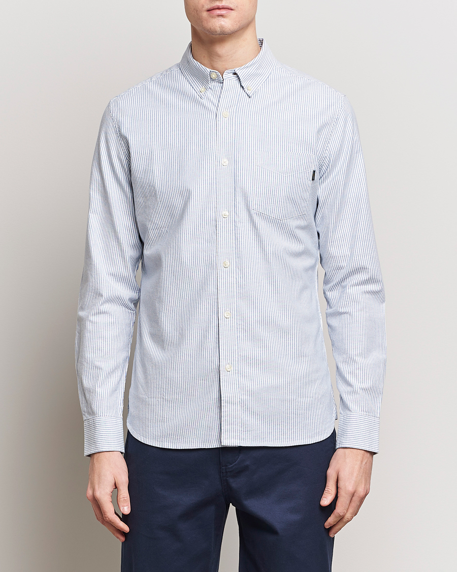 Herr | Skjortor | Dockers | Cotton Stretch Oxford Shirt Striped Delft