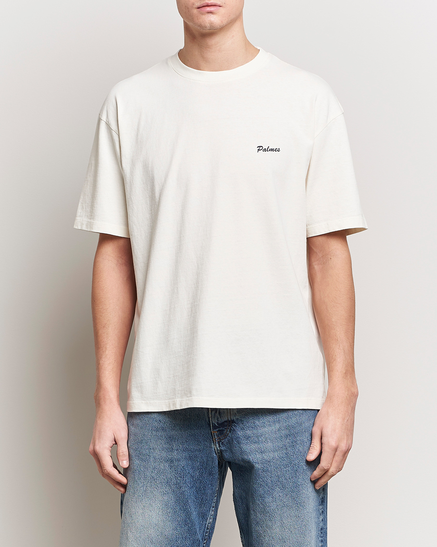 Herr | T-Shirts | Palmes | Dyed T-Shirt Off White