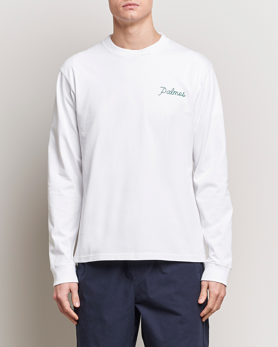 Herre | Langærmede t-shirts | Palmes | Sunset Long Sleeve T-Shirt White