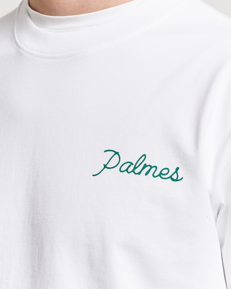 Herr | T-Shirts | Palmes | Sunset Long Sleeve T-Shirt White