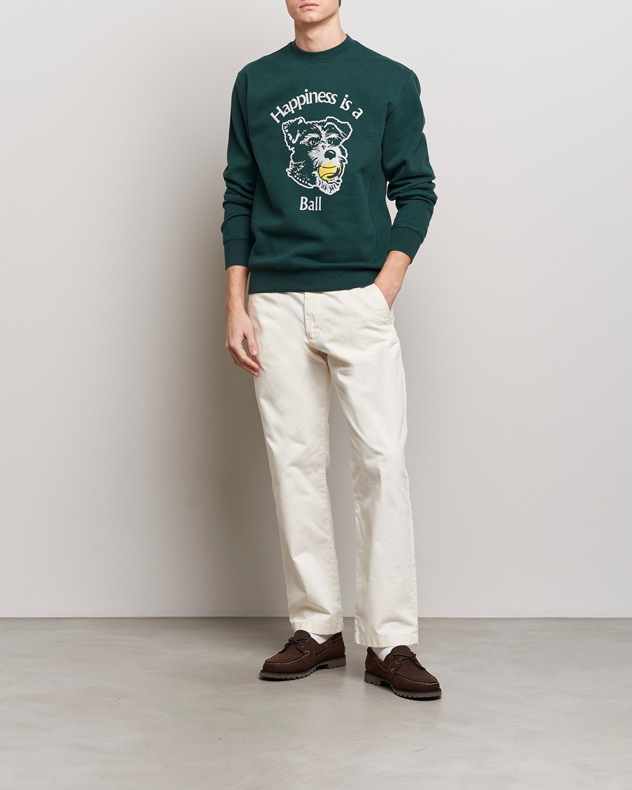 Herr | Tröjor | Palmes | Dog Crew Neck Sweatshirt Dark Green