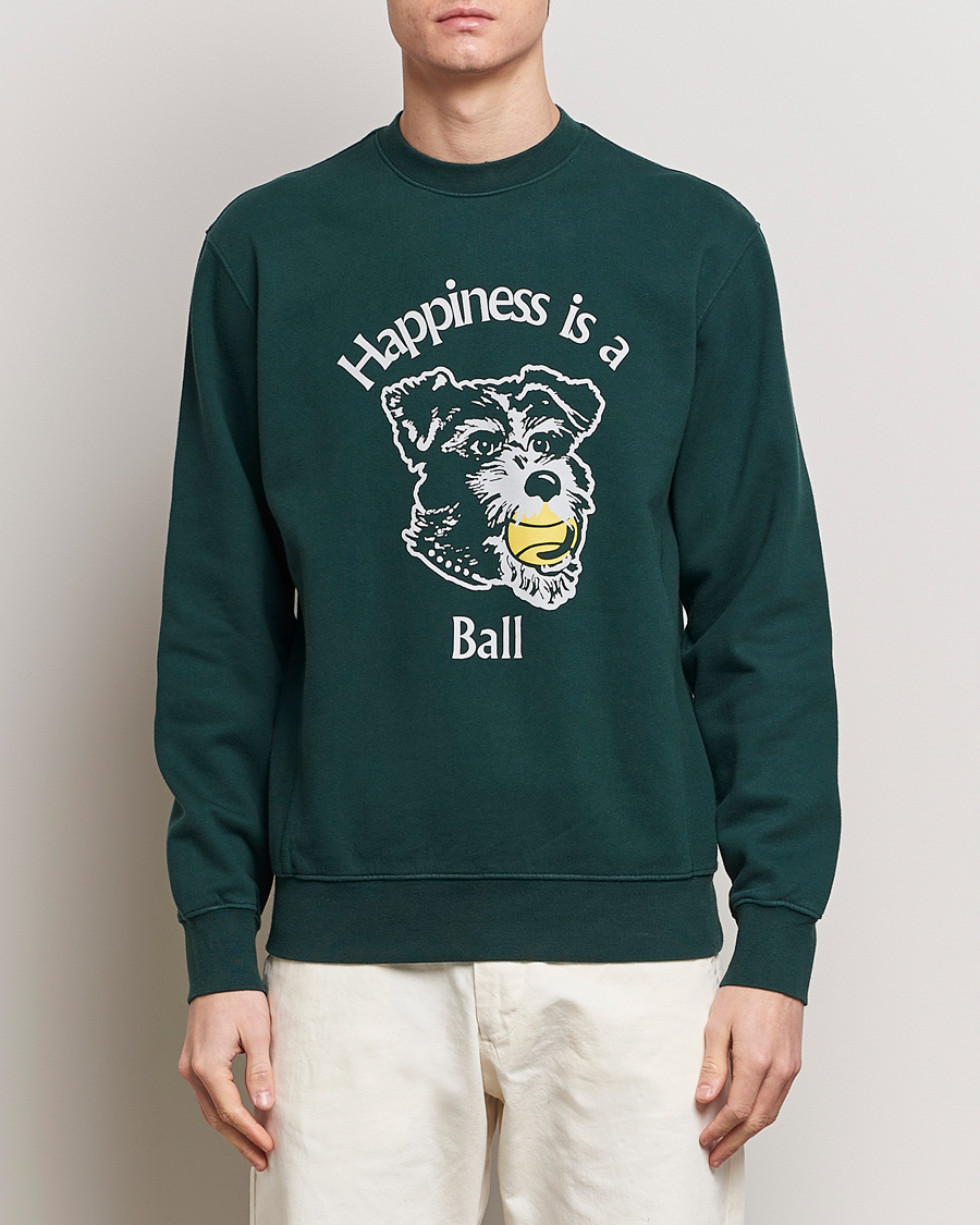 Herr |  | Palmes | Dog Crew Neck Sweatshirt Dark Green