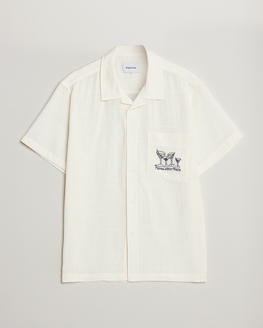 Herr | Skjortor | Palmes | Martini Short Sleeve Shirt Off White
