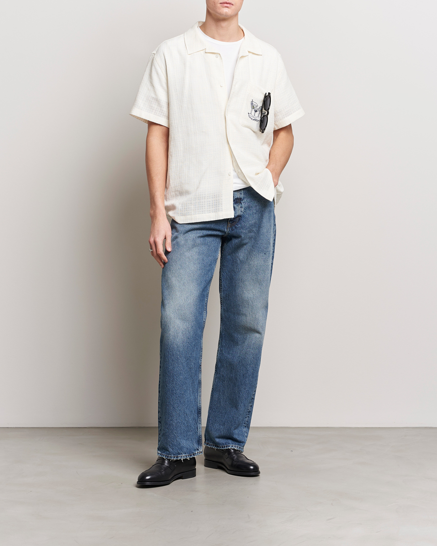 Herr | Skjortor | Palmes | Martini Short Sleeve Shirt Off White