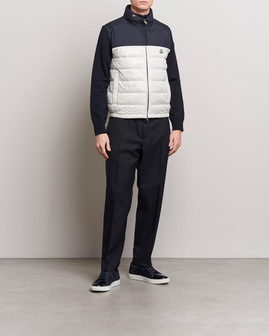Herr | Jackor | Moncler | Cerces Down Vest Off White/Navy
