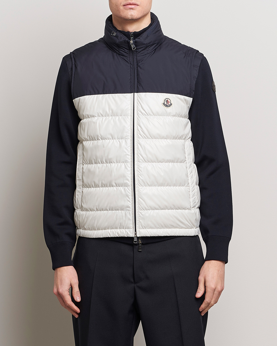 Herr |  | Moncler | Cerces Down Vest Off White/Navy