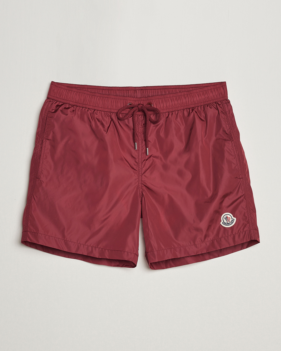 Herr | Badbyxor | Moncler | Nylon Swim Shorts Burgundy