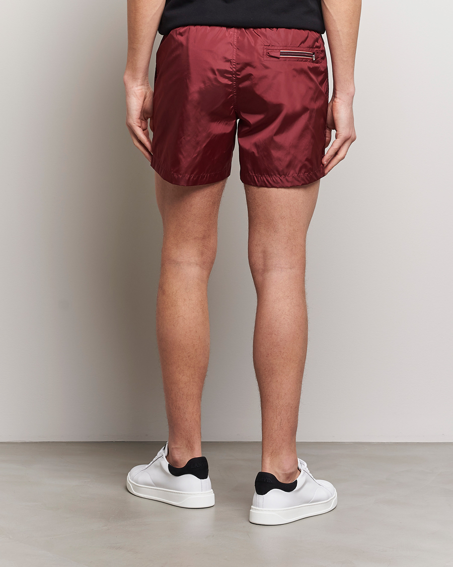 Herr | Badbyxor | Moncler | Nylon Swim Shorts Burgundy