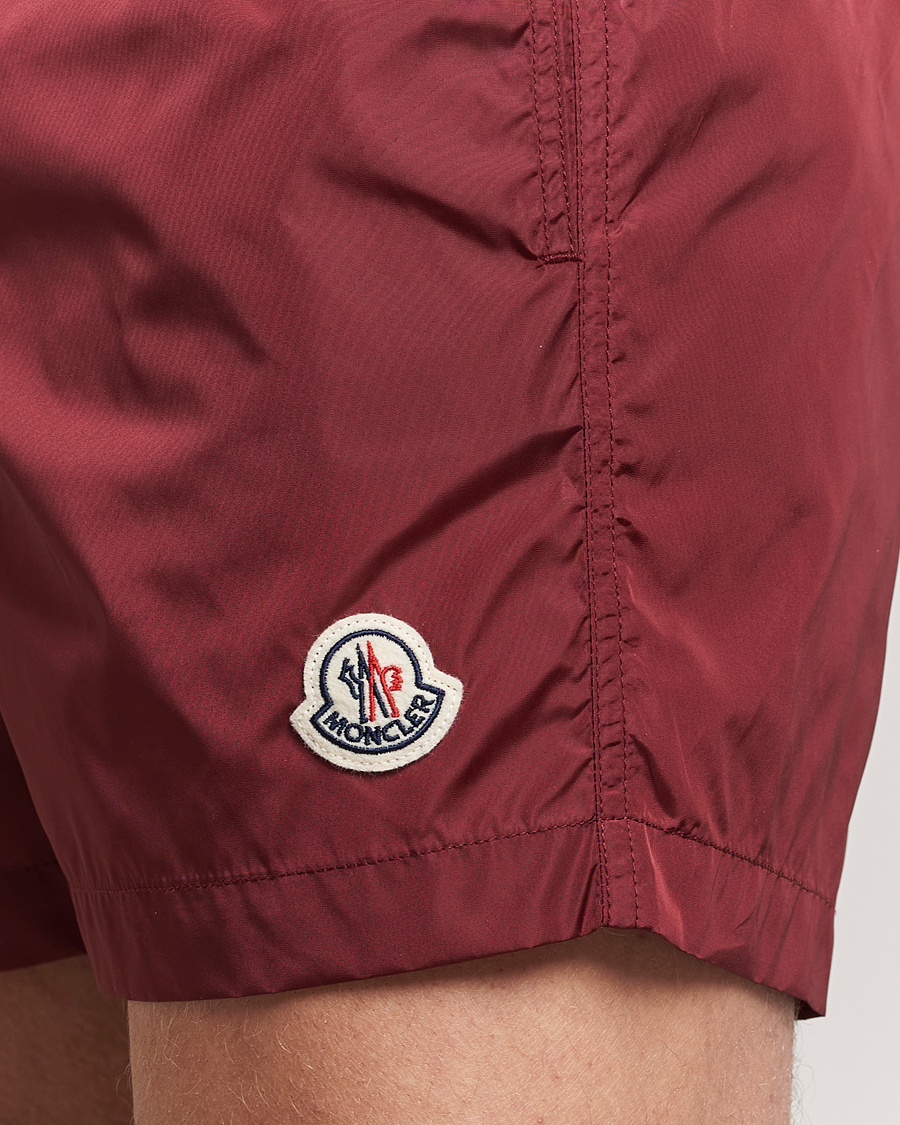 Herr | Badbyxor | Moncler | Nylon Swim Shorts Burgundy