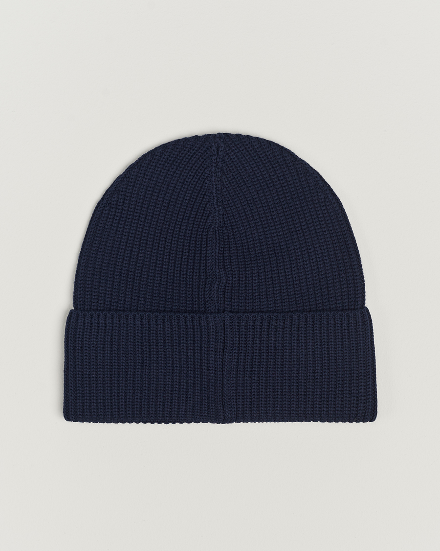Herr | Moncler Ribbed Wool Beanie Navy | Moncler | Ribbed Wool Beanie Navy