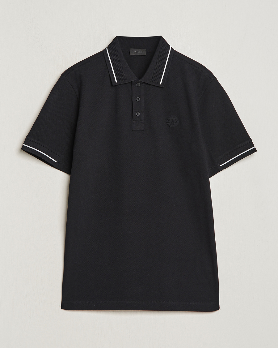 Herr | Pikéer | Moncler | Tonal Logo Polo Black