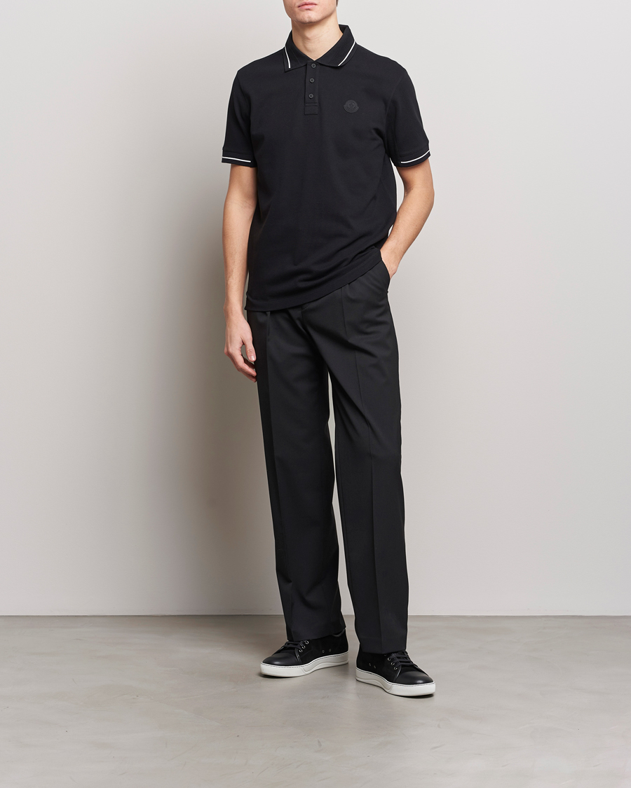 Herr | Pikéer | Moncler | Tonal Logo Polo Black
