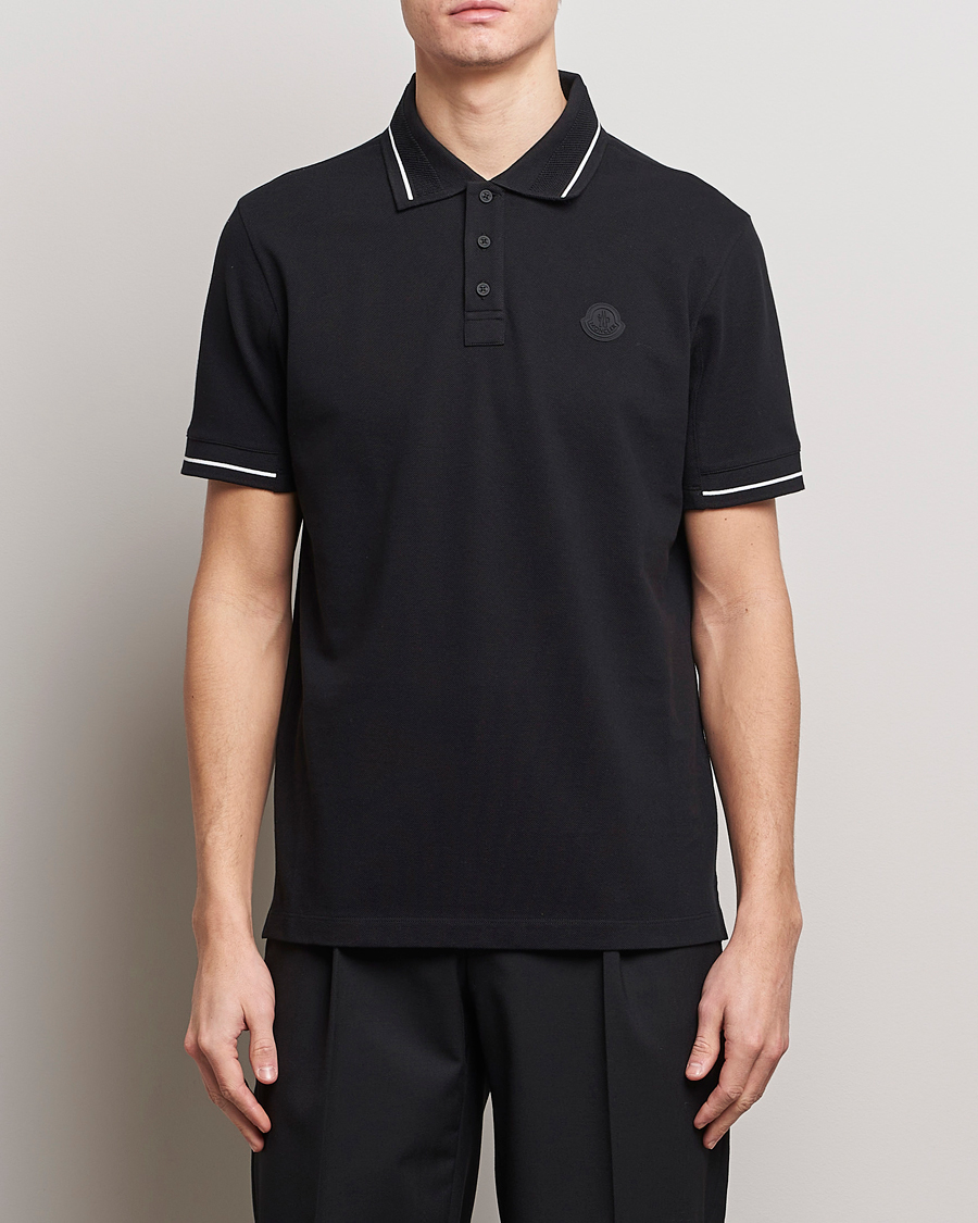 Herr | Pikéer | Moncler | Tonal Logo Polo Black