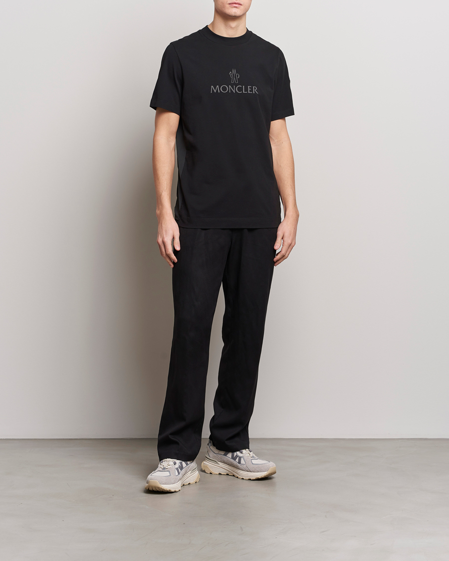 Herr | T-Shirts | Moncler | Reflective Logo T-Shirt Black