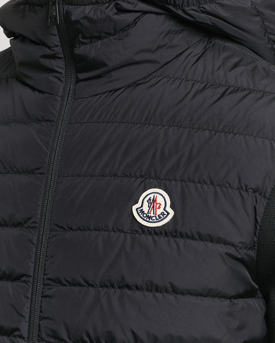 Herr | Tröjor | Moncler | Hooded Hybrid Zip Cardigan Black