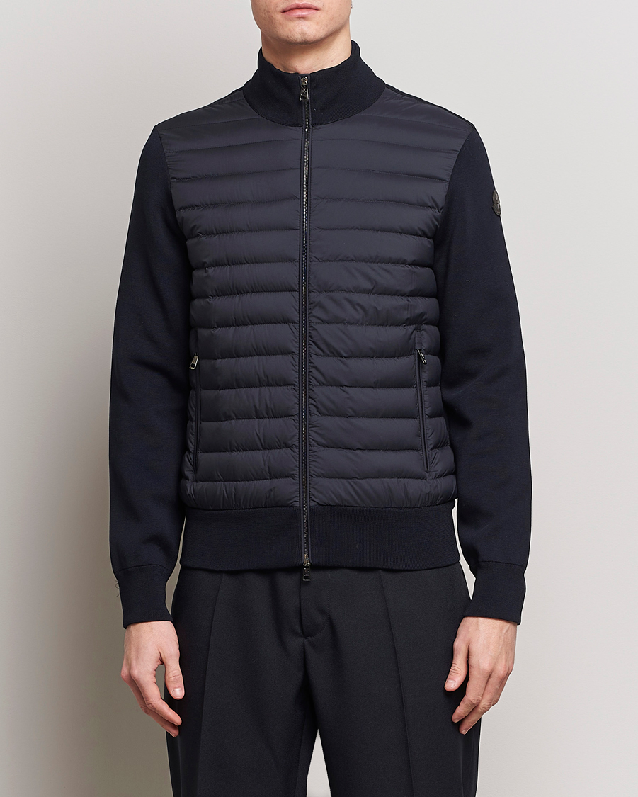 Herr | Luxury Brands | Moncler | Light Hybrid Zip Jacket Navy