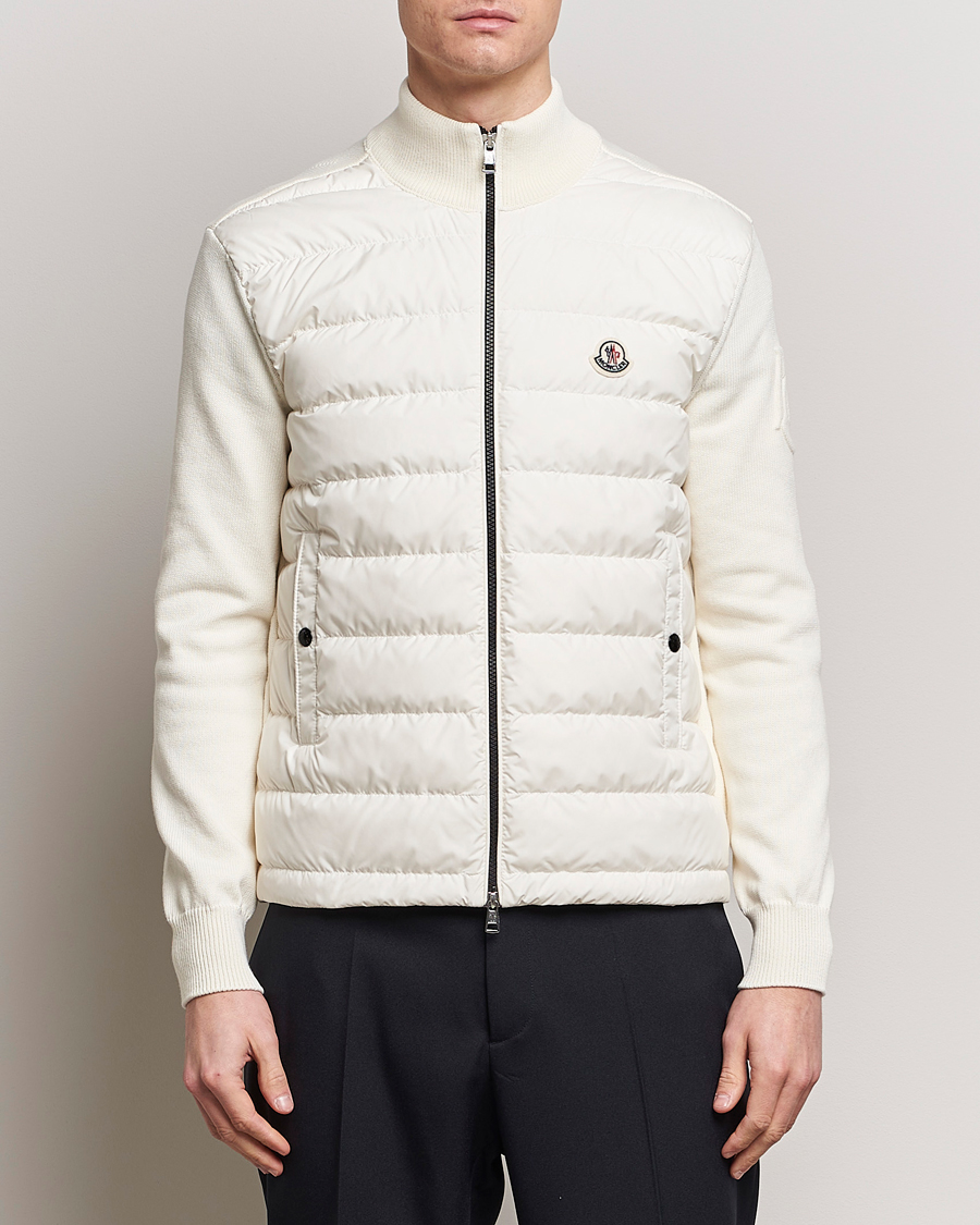 Herr | Kläder | Moncler | Hybrid Zip Cardigan White