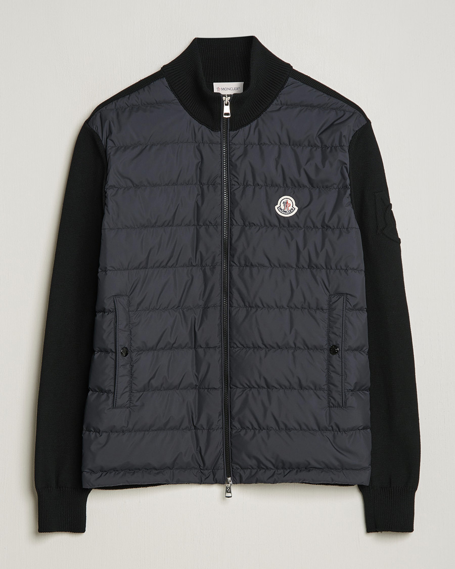 Herr | Tröjor | Moncler | Hybrid Zip Cardigan Black